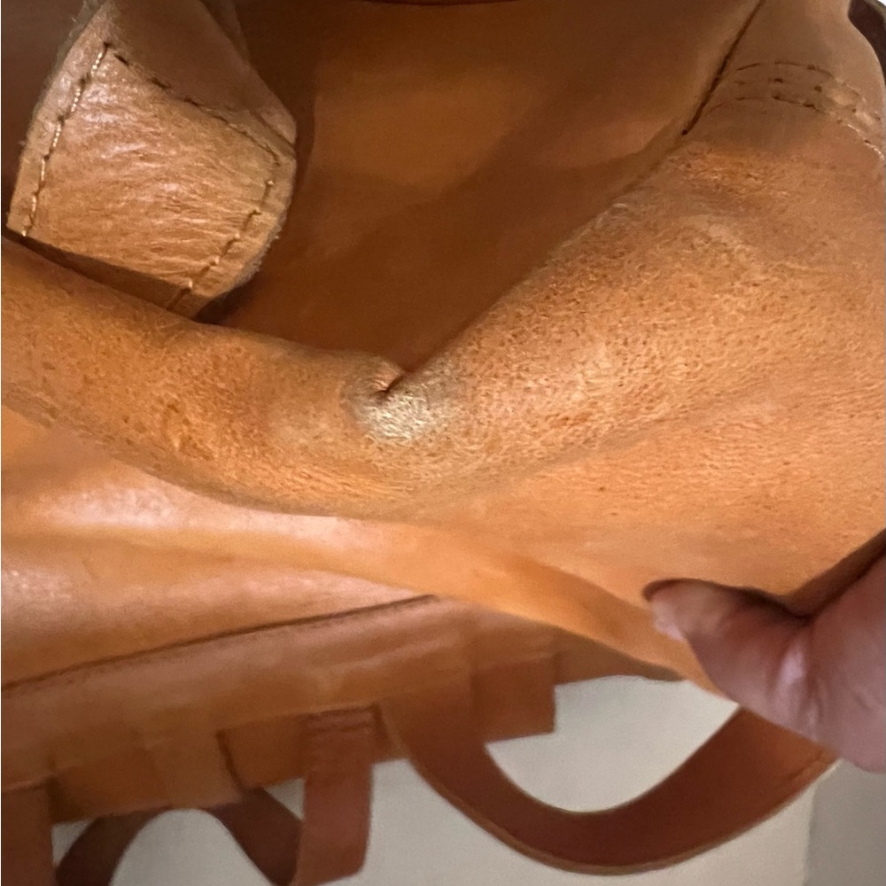 Able Cognac Leather Backpack - Picture 8 of 11